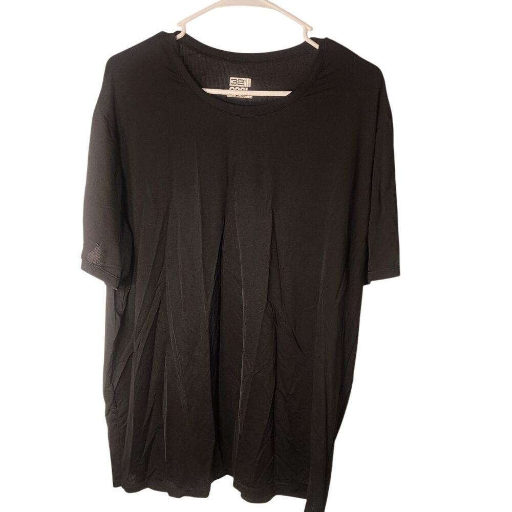 32 Degrees Cool Mens Short Sleeve T Shirt Black Lightweight Activewear Size XXL